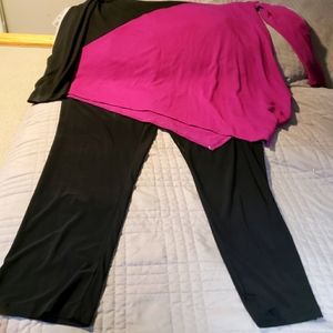 Slinky Brand Asymmetrical Top & Pants